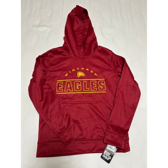 Gen2 Other - Gen2 Winthrop Eagles Youth Hoodie Maroon Performance Fleece 9K4B7FGA3 M 10/12